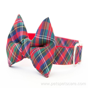 Pet dog collar bowtie with metal buckle
